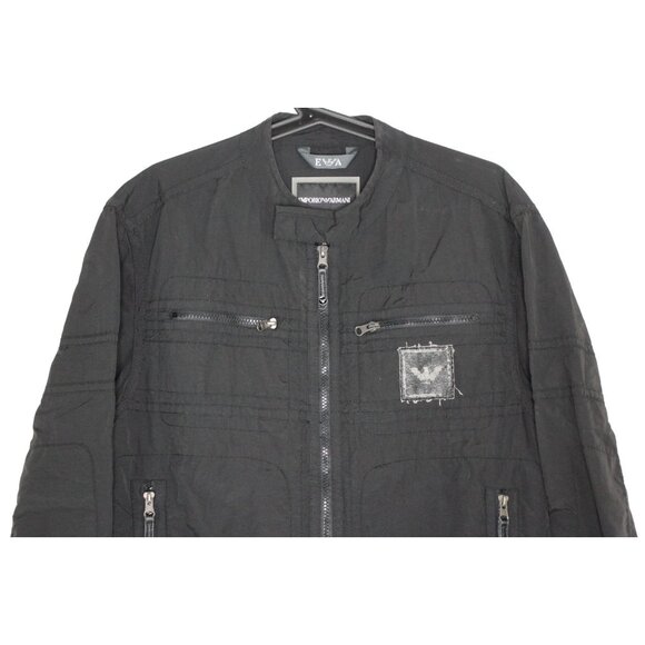 Vintage Emporio Armani Mens XL Biker Lightweight Jacket RARE H929 - Picture 2 of 8